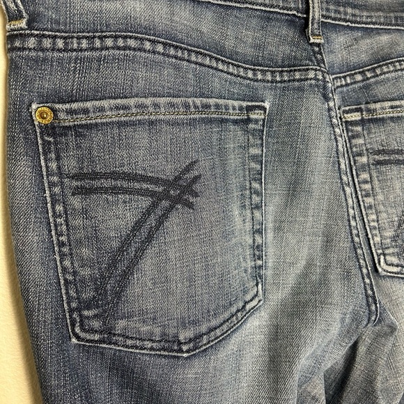 7 Seven for All Mankind Wide Leg Flare Low Rise Dojo 31 Style# U115079U-079U Y2K - Picture 9 of 16